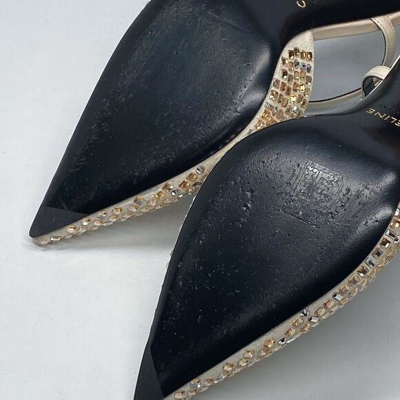 Celine Kitten Suede Strap Embellished Pumps size 39 - Picture 13 of 15